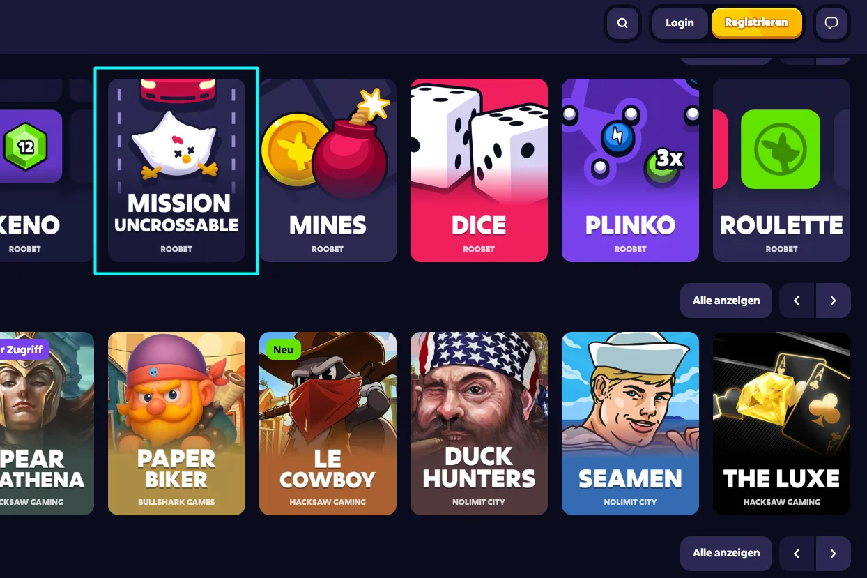 Mission Uncrossable Spiel